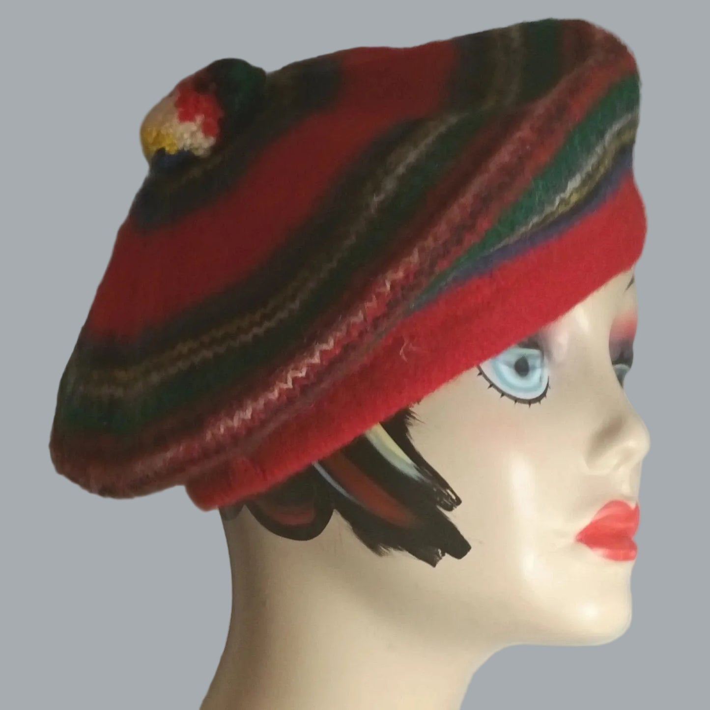 Vintage Royal Stewart Tam O'Shanter 100% Wool Made in Scotland