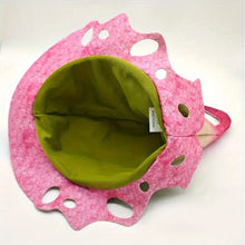Load image into Gallery viewer, Whimsical Fantasy Green Felt Wizard Hat | Elf-Style with Pink &amp; Floral Accents
