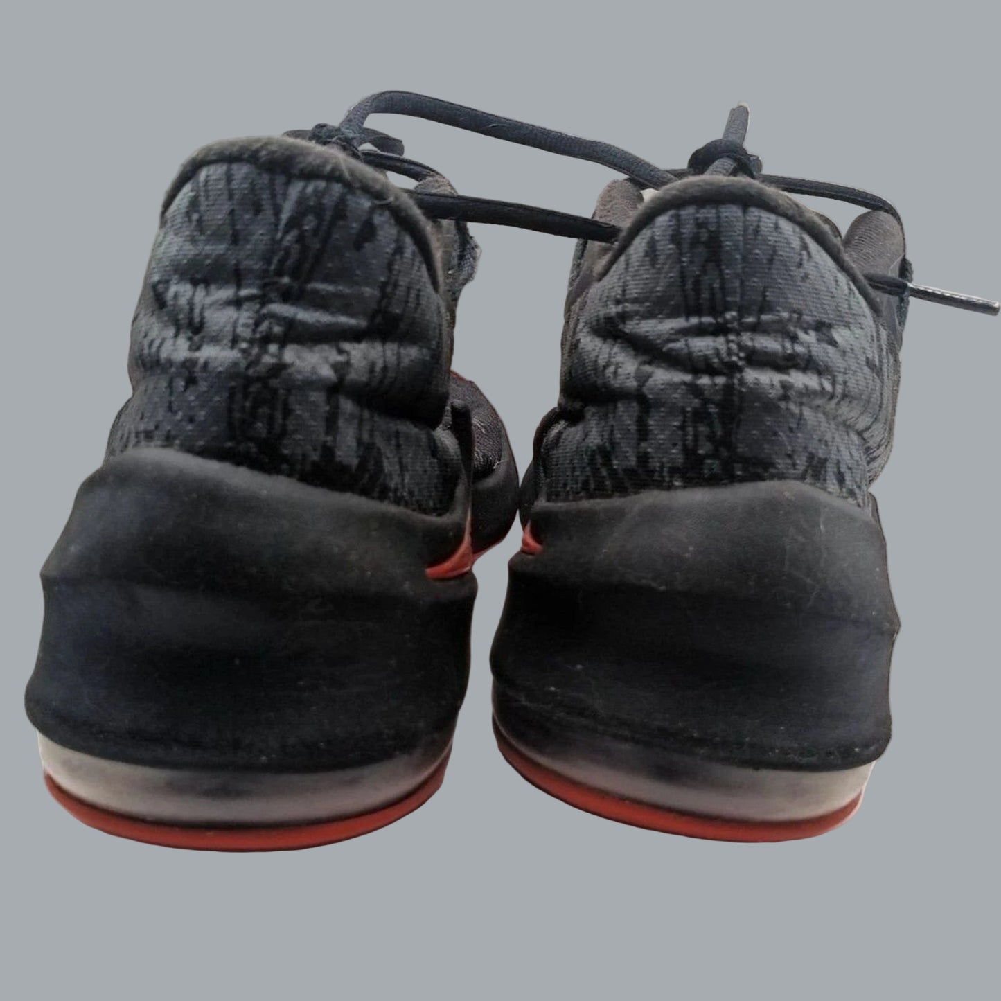 Preowned Nike Air Max Infuriate 2 Mid Basketball Shoes - Black & Red 8.5