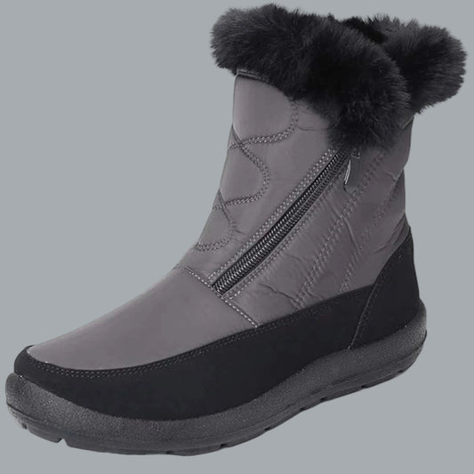 Snow Warm Ankle Boots Waterproof Outdoor Slip On Fur Lined Anti-Slip Zipper 9.5
