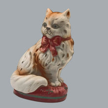 Load image into Gallery viewer, Franklin Mint Curio Cabinet Staffordshire Cat Figurine 1986 Preowned 3&quot;x2&quot;x2&quot;

