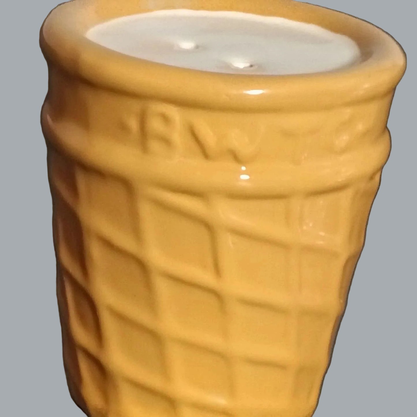 Ice Cream Cone Salt & Pepper Shakers Ceramic BWTC Pink Sprinkle Scoop