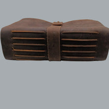 Load image into Gallery viewer, Large Aged Leather Spellbook Journal Grimoire Prop 9.5x6.5x3
