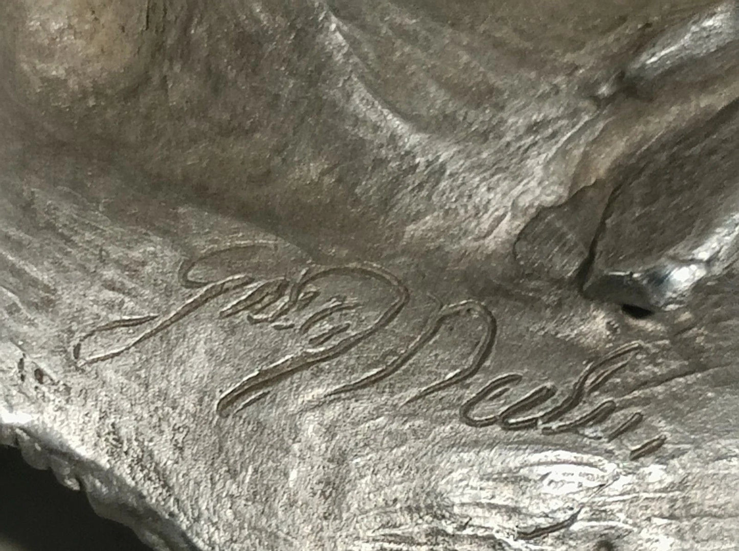Greg Neeley Pewter Eagle Spirit Guide Native American Sculpture 4.5"