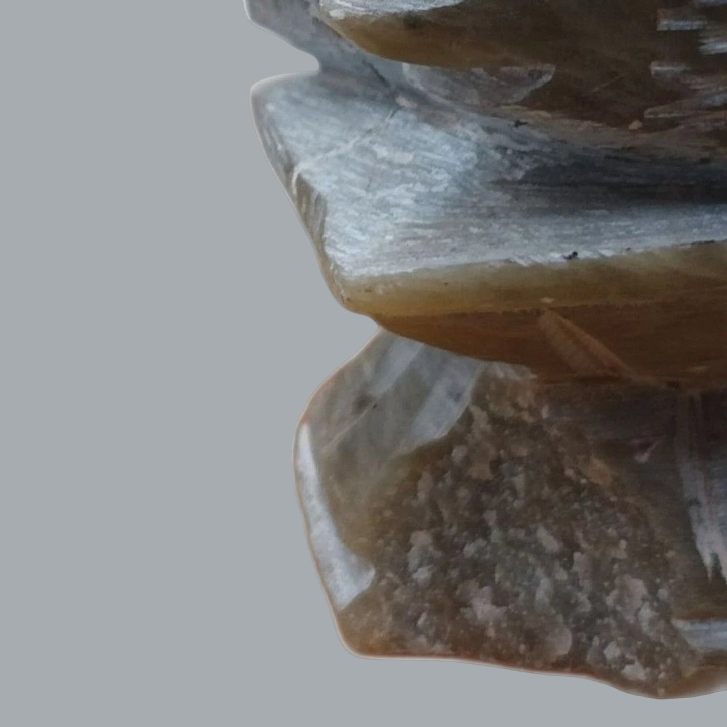 Share Olive green Soapstone hand carved Ganesh figure Chip on Base & Tusk 3"X2.3"X4.6"