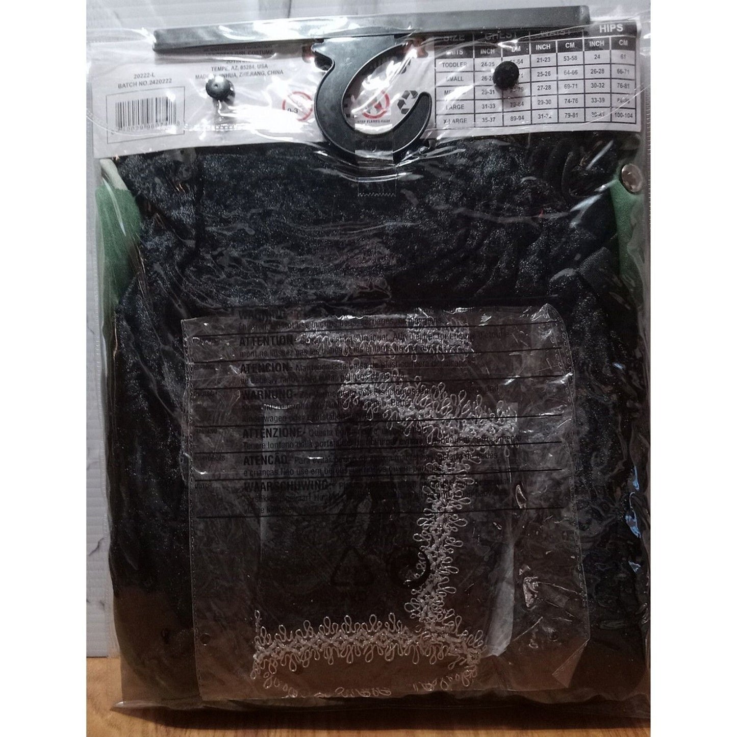 Warrior Night Hooded Huntress Costume for Cosplay Tween Girls with Accs L10-12yr