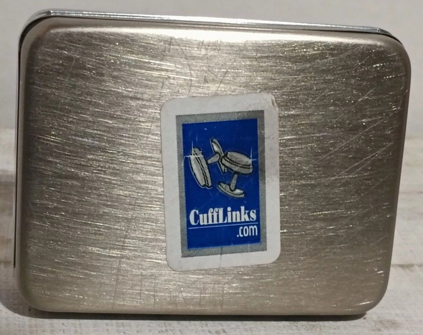 J.J. Weston Motorcycle Silver-Tone Cufflinks w/ Metal Gift Box Biker