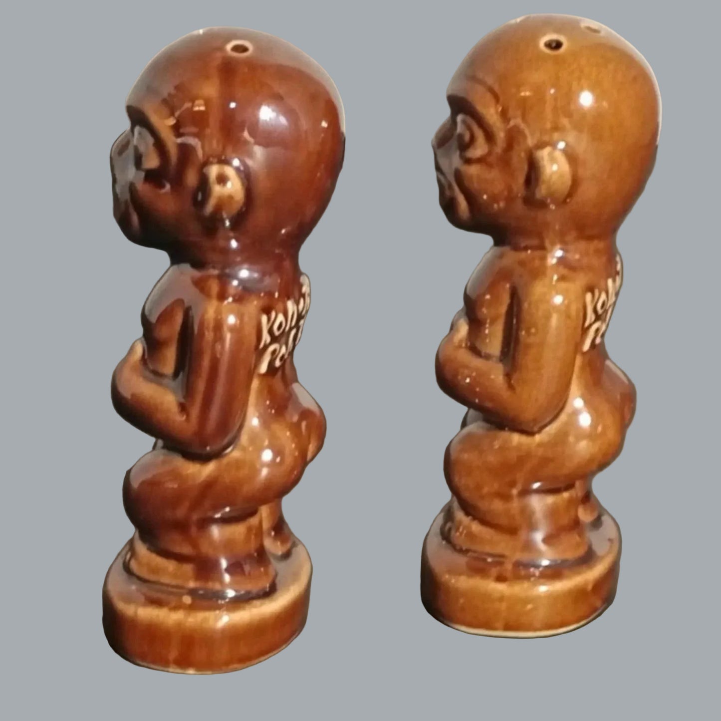 Koh-Tiki Ports Tiki Salt & Pepper Shakers Set, Design by S. Crane, Japan