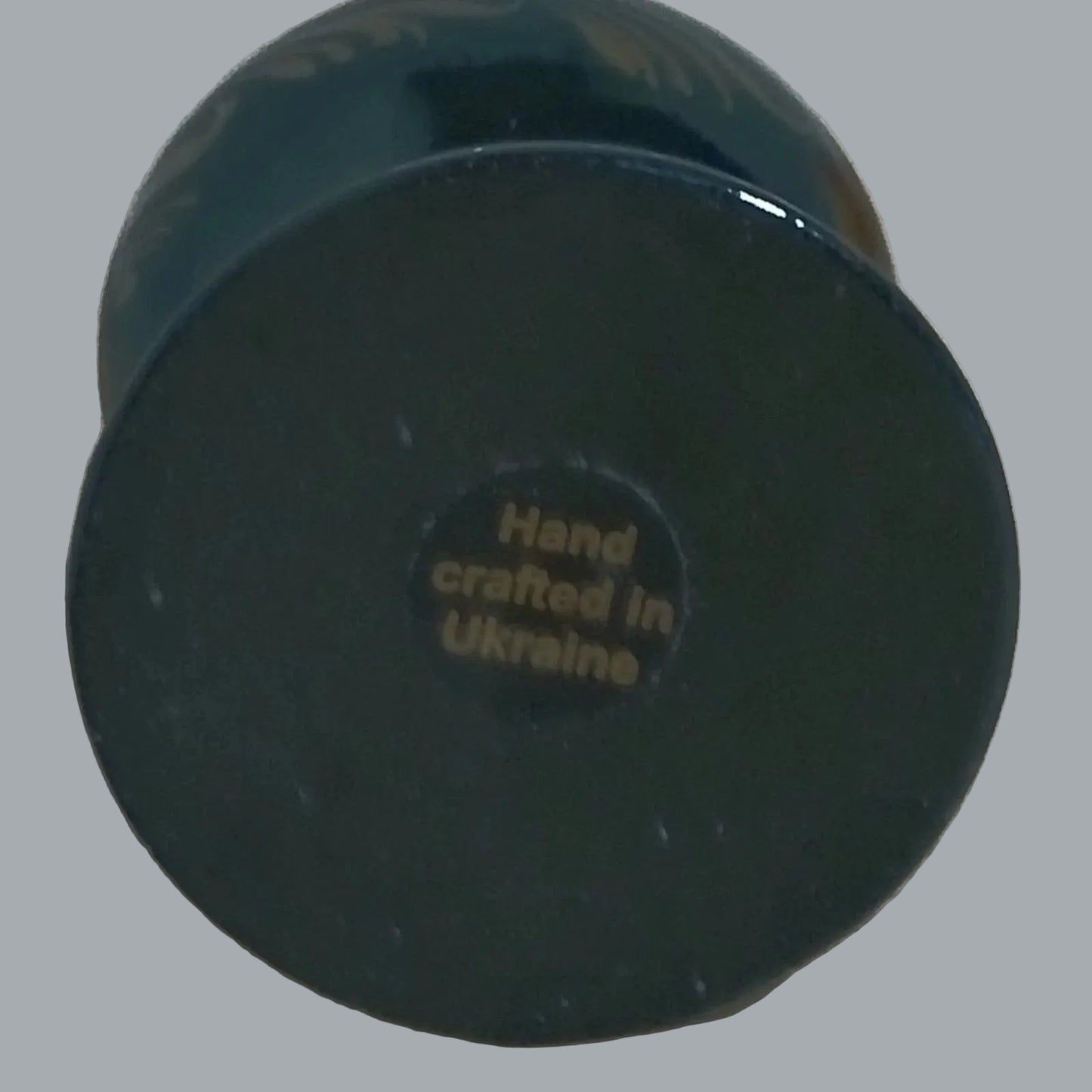 Handcrafted Ukraine Painted Wooden Egg Set w/ Stand 4pc 2.5-1.5in