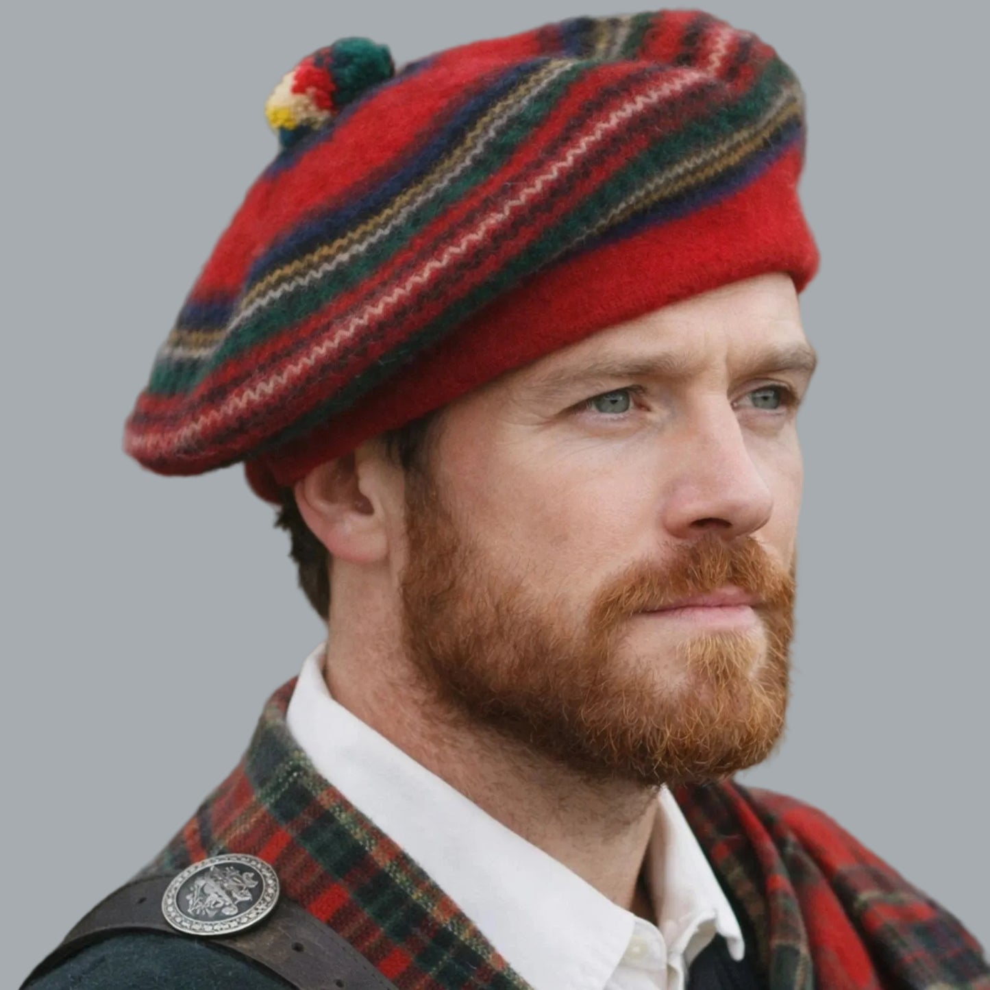 Vintage Royal Stewart Tam O'Shanter 100% Wool Made in Scotland