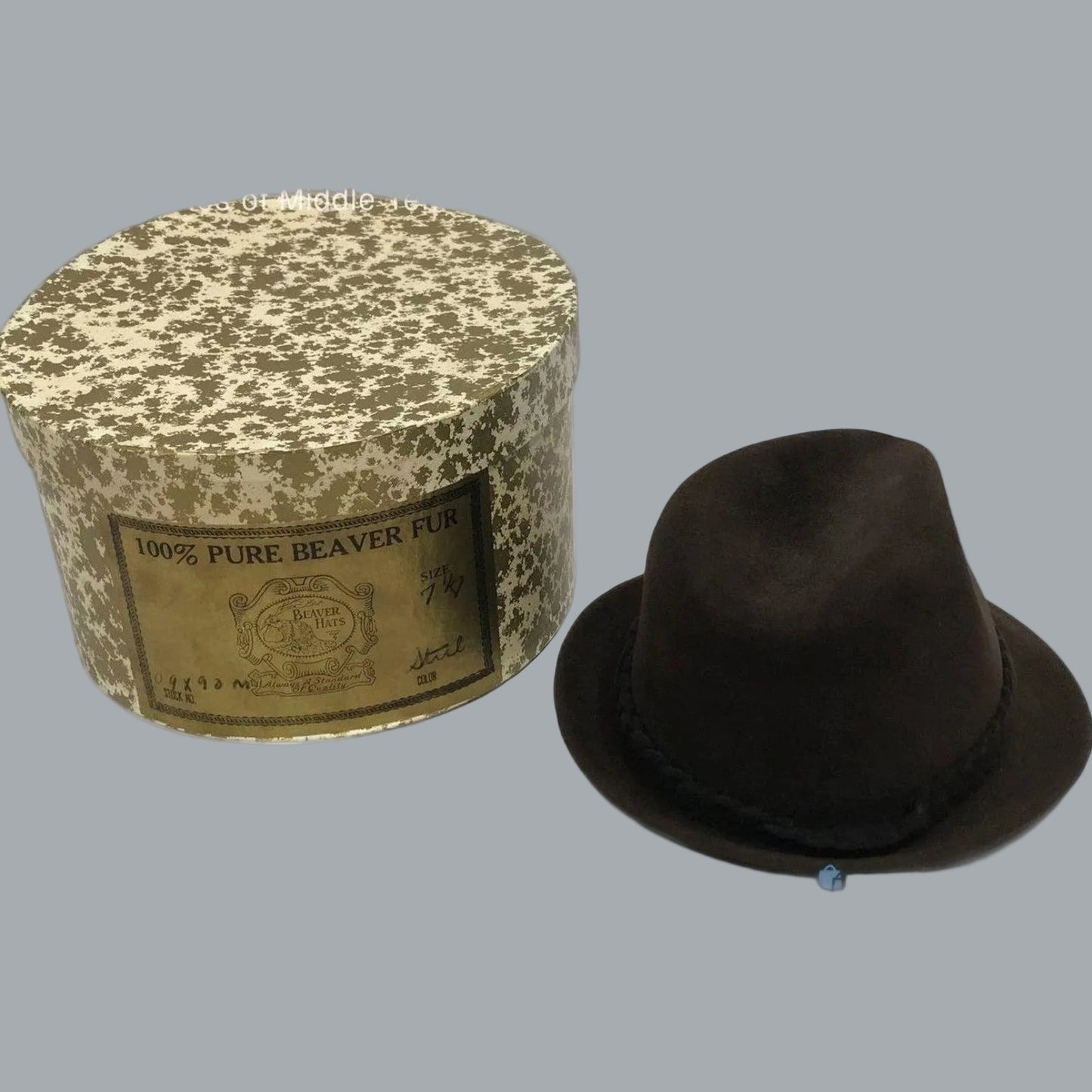 Vintage Artel Beaver Fur Felt Fedora Hat 7 1/8 Gene Morphis Jack Seidner