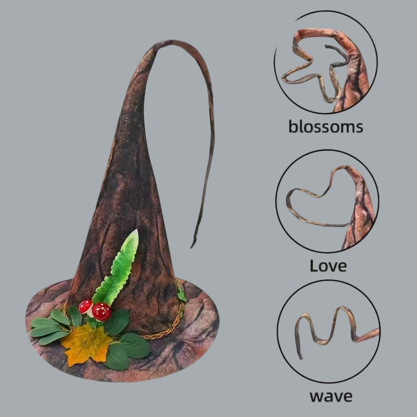 Enchanted Forest Bark Cloth Wizard Hat - Adult & Teen