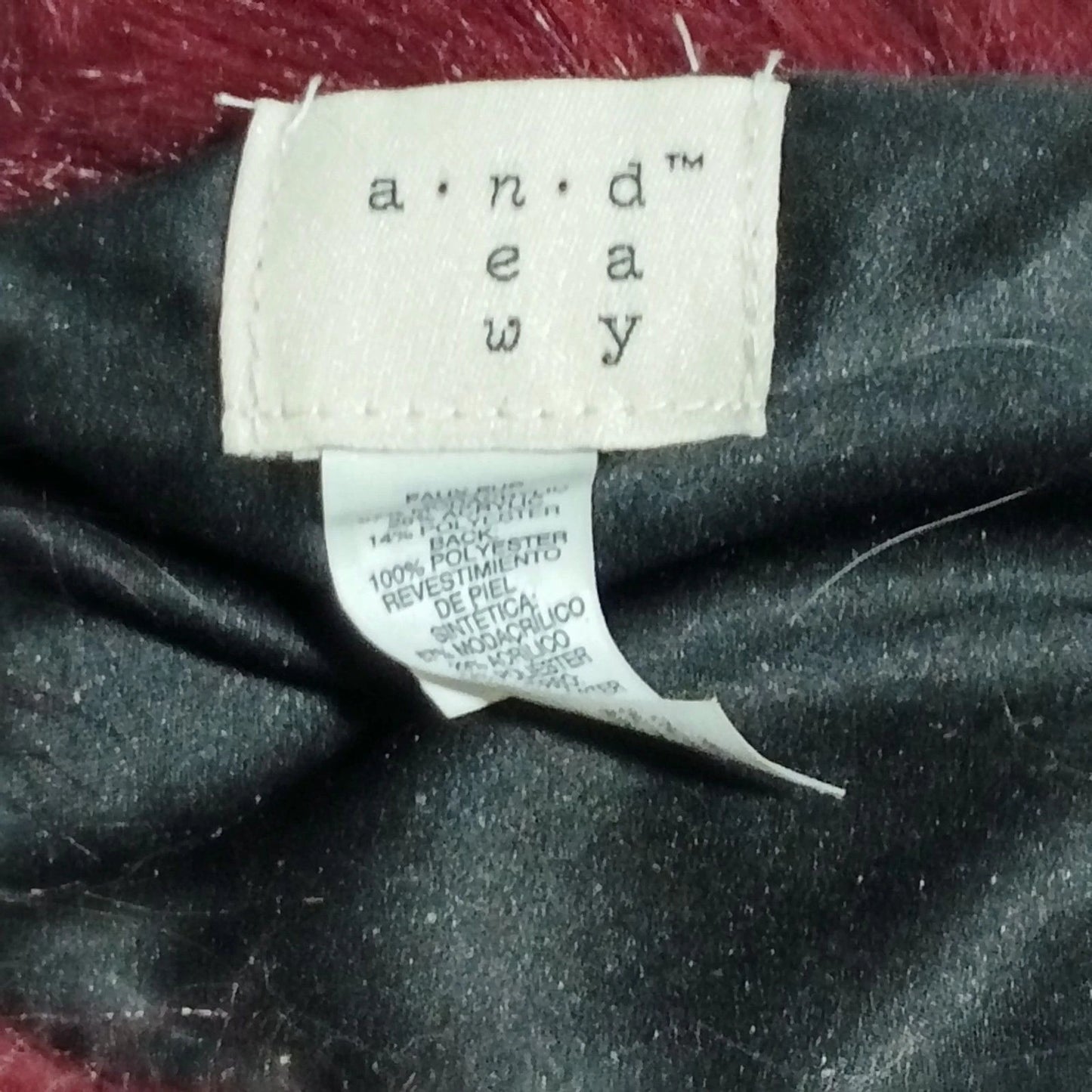 Versatile Burgundy Faux Fur Scarf Boa 60” x 5” Lined Soft Winter Wrap