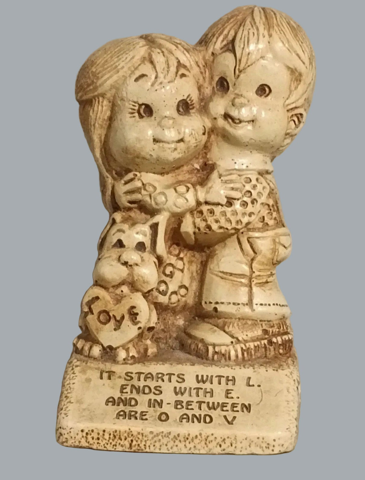 Vintage Paula USA Love Couple Figurine #305 5" Chalkware