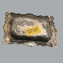Load image into Gallery viewer, Vintage Glass Salt &amp; Pepper Shakers with Silver-Plated Lids – Hong Kong

