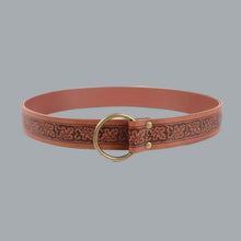 Load image into Gallery viewer, Medieval PU Leather O-Ring Belt 65.4&quot; – Renaissance Knight, LARP, Viking
