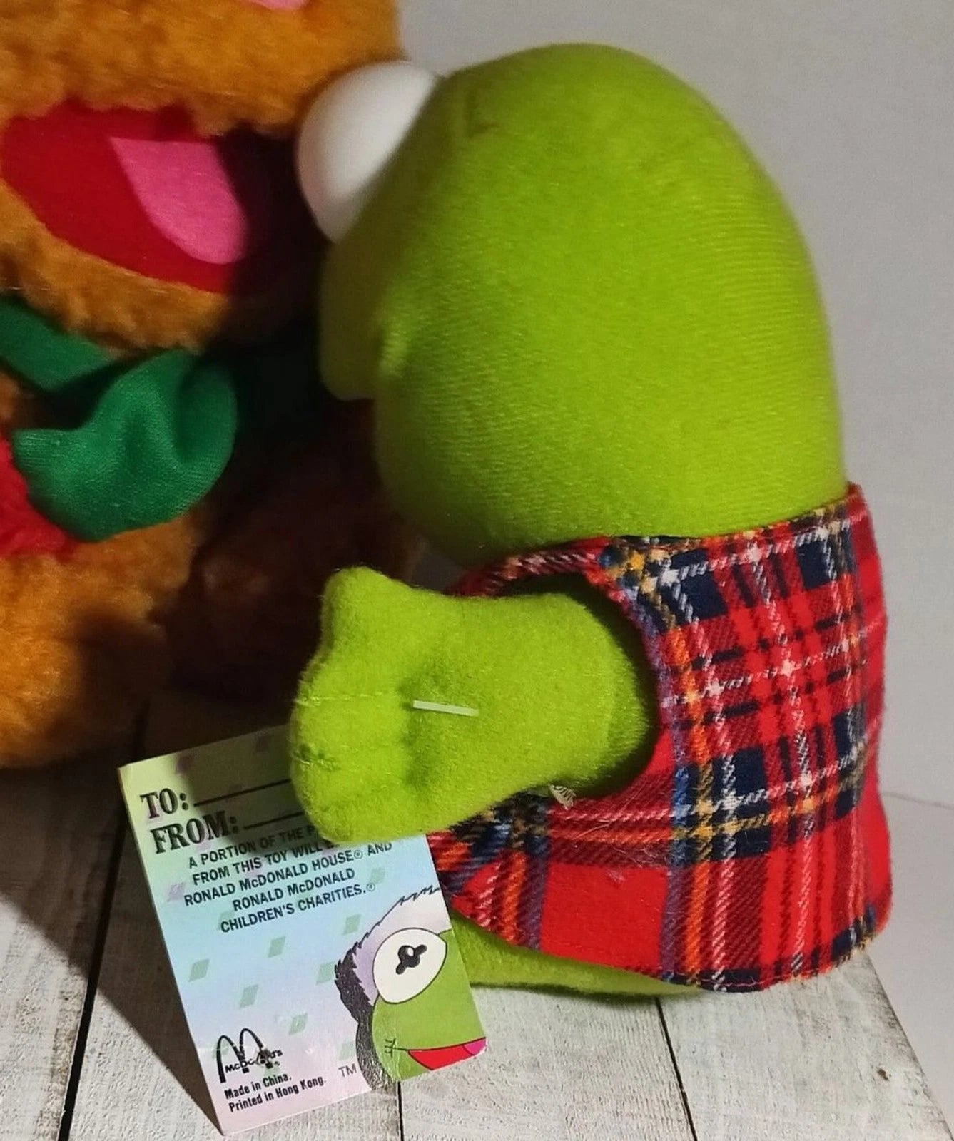 1988 McDonalds Muppet Babies Baby Fozzie Bear & Kermit Plush Toys