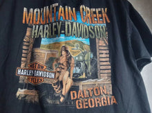 Load image into Gallery viewer, Harley Davidson Mountain Creek Ga Army Girl T-Shirt Med Double sided Made Mexico
