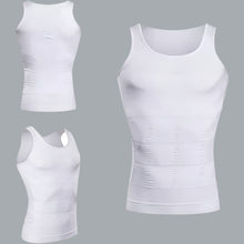 Load image into Gallery viewer, Slimming Body Shaper Vest Shirt Abs Abdomen Slim Large chest size 38&quot;-40&quot; White

