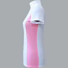 Load image into Gallery viewer, Women&#39;s Quick Dry Short Sleeve Rider Sport Sun Shirt Medium White/Pink
