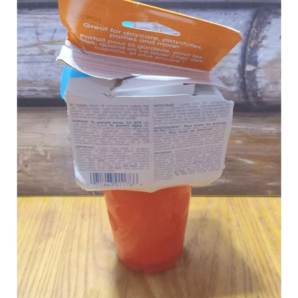 The First Years Take & Toss Spill-Proof Cups 10-Oz 6 Pack Distressed Packaging