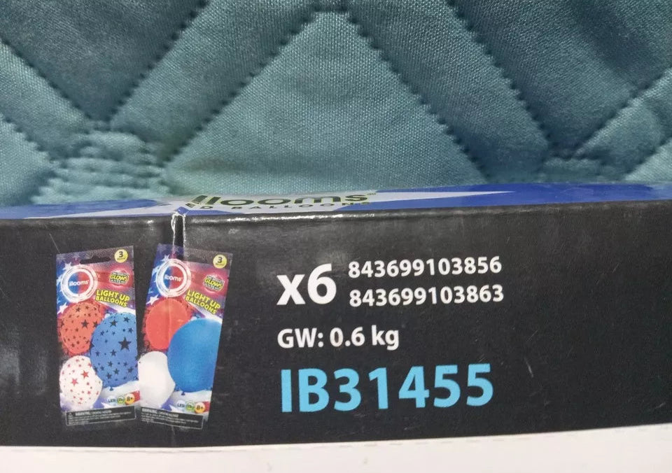 6 3packs illooms LED Light Up Mixed Solid Stars Balloons