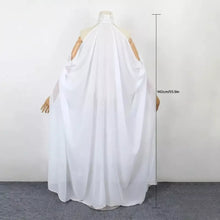 Load image into Gallery viewer, Elegant Chiffon Embroidered Halter Cape Cloak White Shawl Wrap
