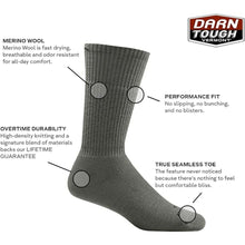 Load image into Gallery viewer, Tactical Boot Full Cushion Socks 64% Merino Wool 34% Nylon 2% Spandex Blk Large
