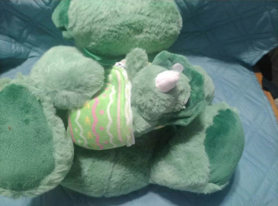 HugMe Triceratops Dinosaur with Egg Plush Stuffed Animal Hug Me Toy 14"