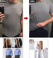 Load image into Gallery viewer, Slimming Body Shaper Vest Shirt Abs Abdomen Slim Large chest size 38&quot;-40&quot; White
