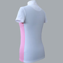 Load image into Gallery viewer, Women&#39;s Quick Dry Short Sleeve Rider Sport Sun Shirt Medium White/Pink
