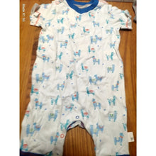 Load image into Gallery viewer, Burt&#39;s Bees Baby® Baby Boys 2pk Romper Set 3 Month Llamas &amp; Stripes
