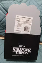 Load image into Gallery viewer, Stranger Things Block Calendar Perpetual Wood Dice Calendar Desk Display Scene
