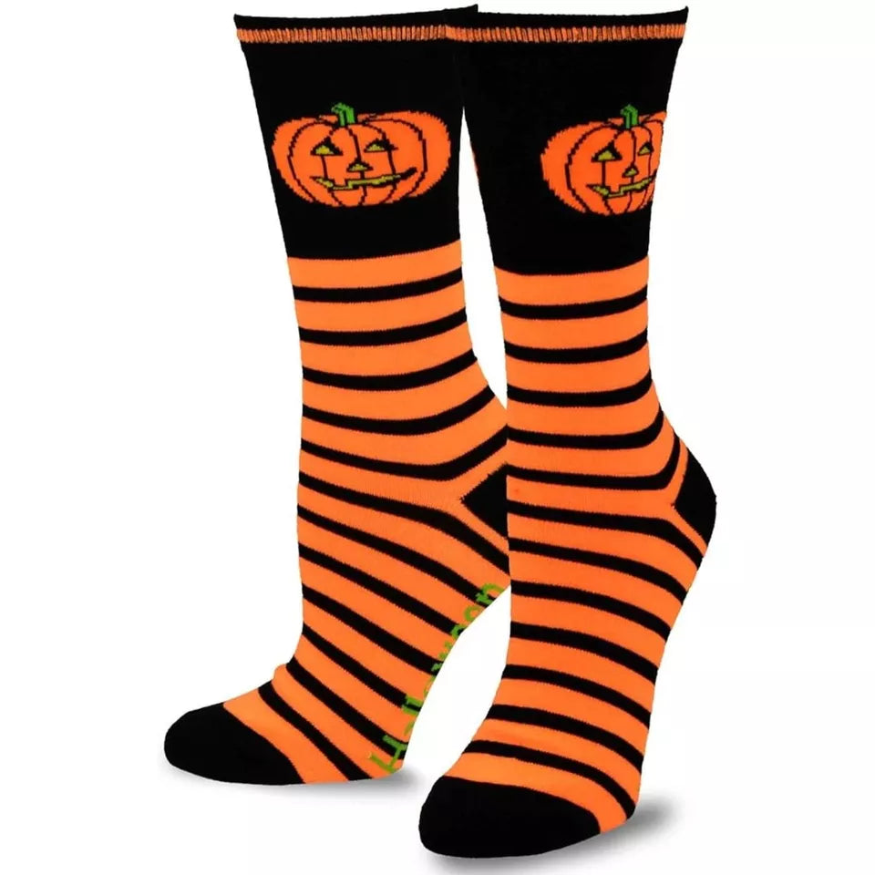 Fun Novelty Halloween Party Socks Crew Lowcut Knee High 9-11 Multipair