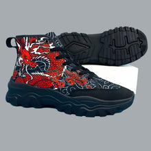 Load image into Gallery viewer, Dragon Pattern High Top Sneakers for Men - Non-Slip, Soft Sole Shoes 6.5 / Black

