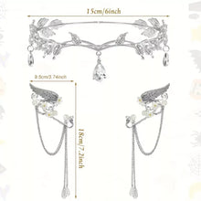 Load image into Gallery viewer, Fairy Elf Accessories Set Including Rhinestone Headband Elf Ear Cuffs Elf Crown
