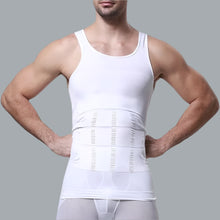 Load image into Gallery viewer, Slimming Body Shaper Vest Shirt Abs Abdomen Slim Large chest size 38&quot;-40&quot; White
