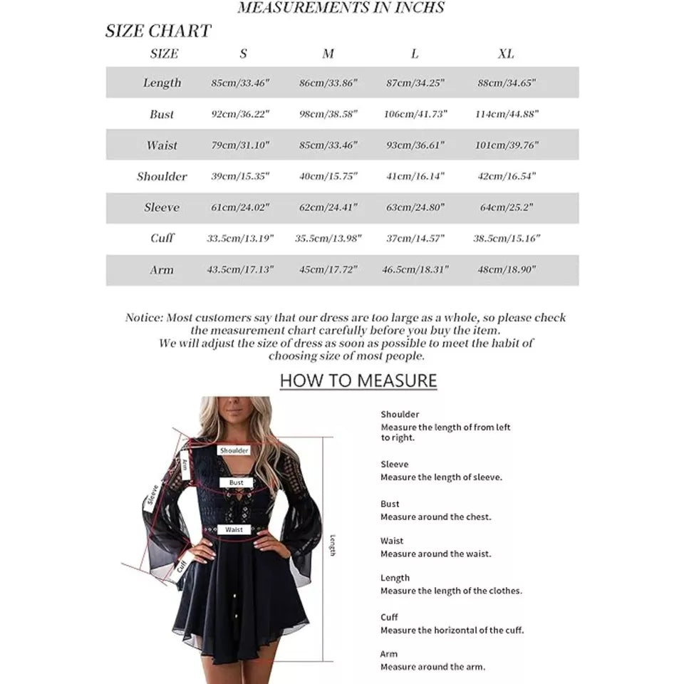 Lace Boho Dress Crochet High Waisted Solid Elegent Ruffle Short Dress Black Sm