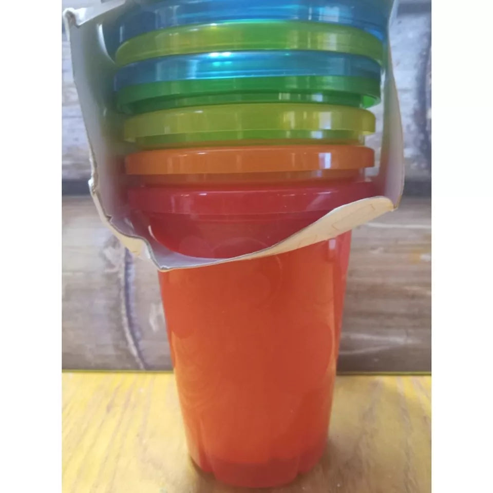 The First Years Take & Toss Spill-Proof Cups 10-Oz 6 Pack Distressed Packaging