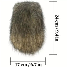 Load image into Gallery viewer, Viking Faux Fur Pouch Drawstring Coin Purse Medieval Cosplay Brown Polyester
