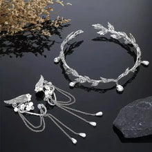 Load image into Gallery viewer, Fairy Elf Accessories Set Including Rhinestone Headband Elf Ear Cuffs Elf Crown

