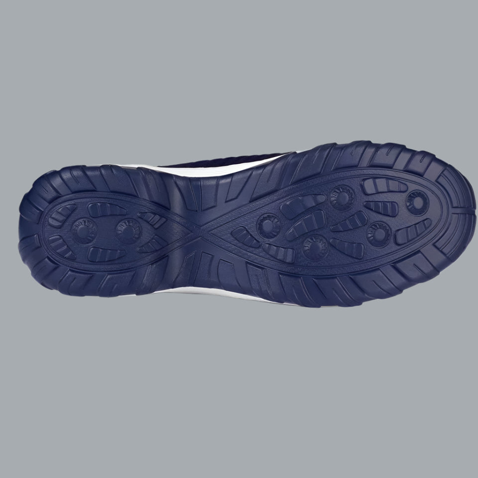 Slip on Sock Sneakers Mesh Shoes Wedge Comfort AirCushion Platform Navy Blue 8.5