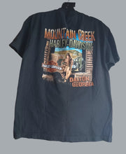 Load image into Gallery viewer, Harley Davidson Mountain Creek Ga Army Girl T-Shirt Med Double sided Made Mexico
