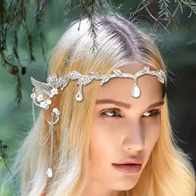 Load image into Gallery viewer, Fairy Elf Accessories Set Including Rhinestone Headband Elf Ear Cuffs Elf Crown
