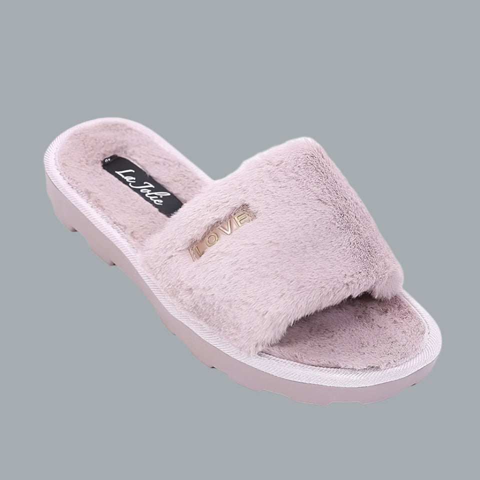 Faux Fur Slide Sandal Unisex Slippers House Shoes Indoor Outdoor Brown Size 11