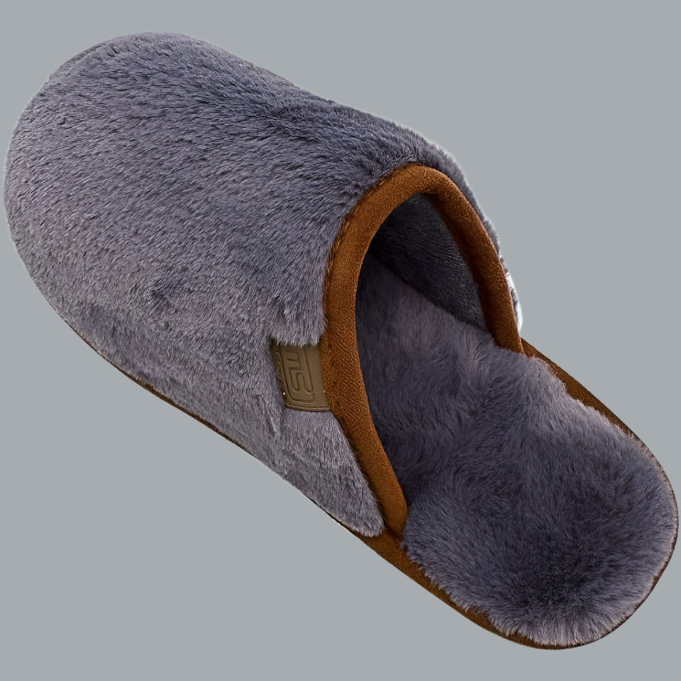 Slipper Soft Plush Fleece House Slippers Anti-Slip Warm Cozy Wool Navy Blue 9