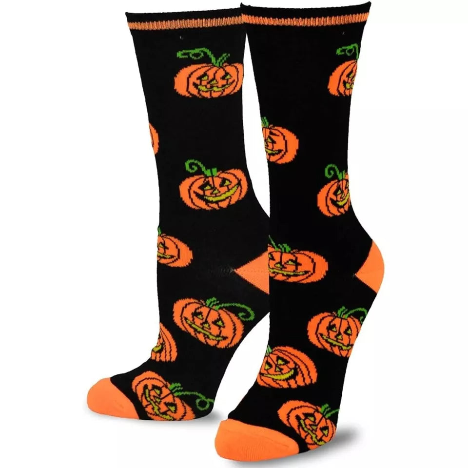 Fun Novelty Halloween Party Socks Crew Lowcut Knee High 9-11 Multipair