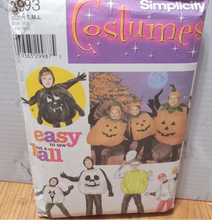 Load image into Gallery viewer, Simplicity Costume Pattern 3993 Size A S M L Pumpkin Ball Partially cut
