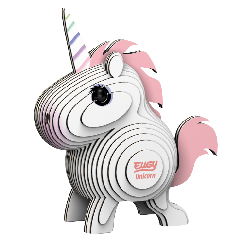 Eugy Unicorn 3D Puzzle — Educational Toy for Boys and Girls, 28 PIece Puzzle
