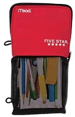 Mead Five Star Stand and Store Self Standing Pencil Pouch, Colors May – The  Good Stuff from Dragonland Farm